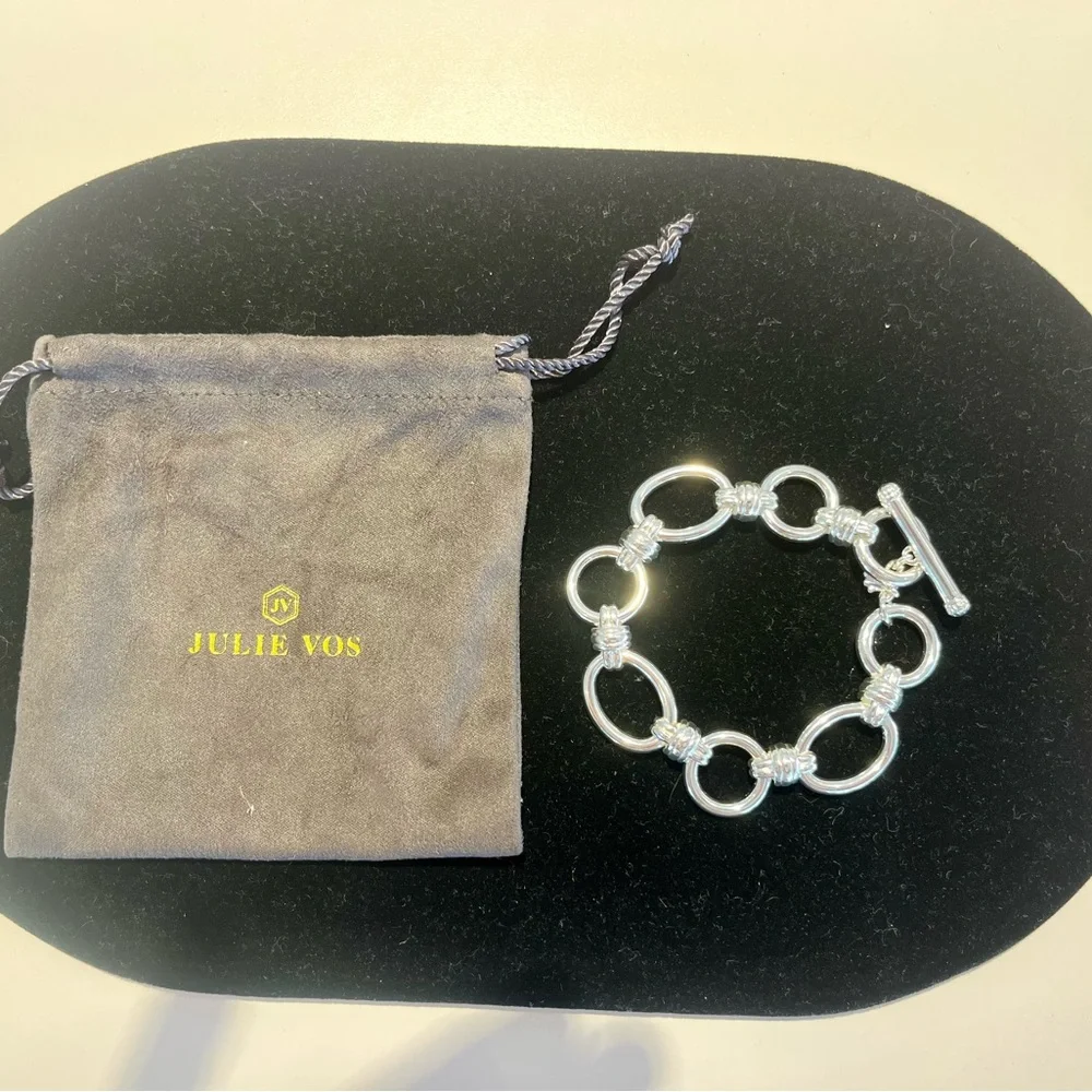 Julie Vos Portofino Link Silver Bracelet NWOT - Picture 2 of 3